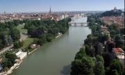 The Po River - the longest and fullest in Italy.