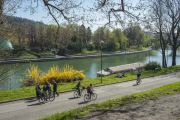 The Valentino Park on the bank of the Po River.